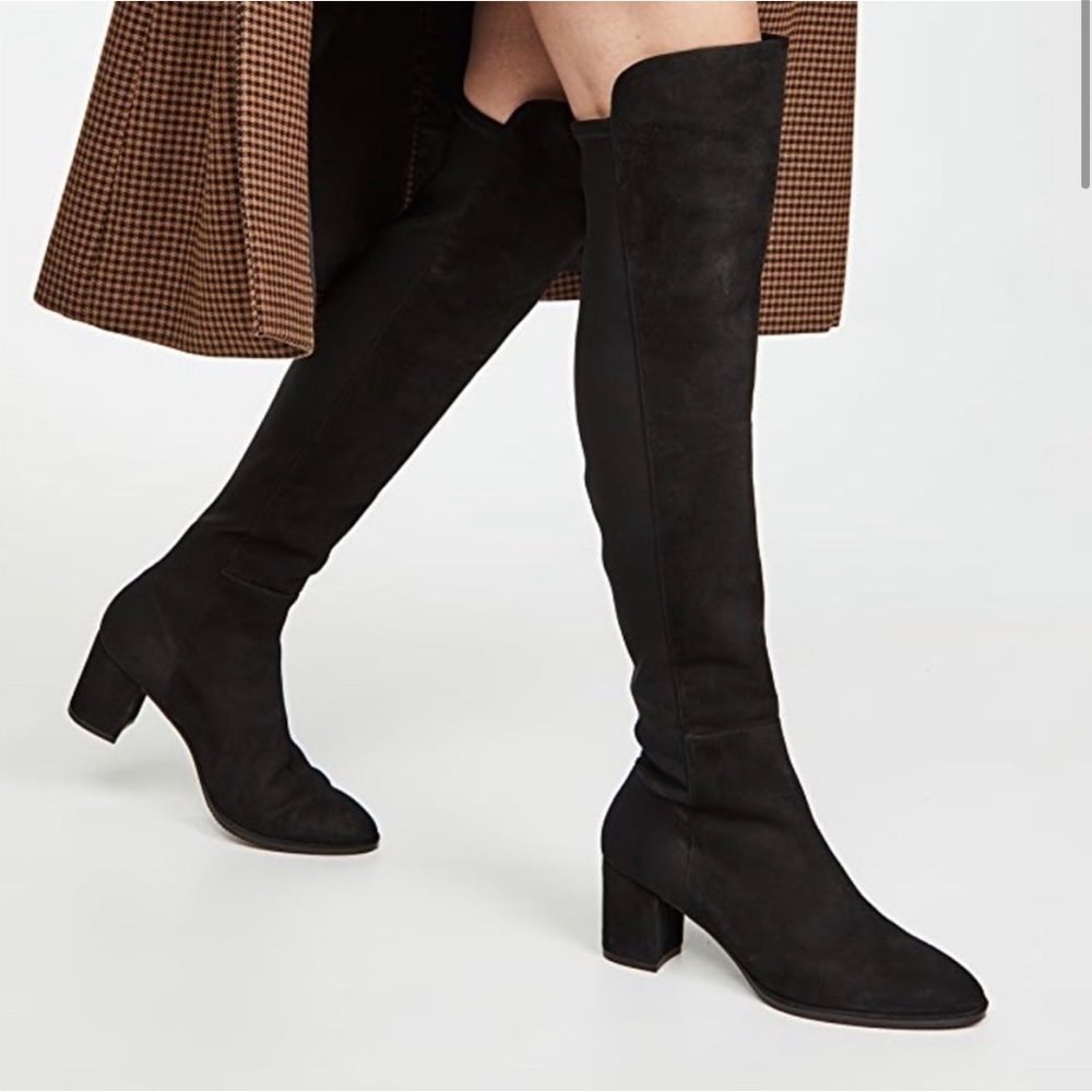 Brand new never worn Start Weitzman Harper 60 black suede (over the knee)